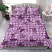 Purple Palaka Hawaii Cowboy Bedding Set Puakenikeni Lei Paniolo Papale Seamless Vibes LT14 - Polynesian Pride