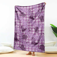 Purple Palaka Hawaii Cowboy Blanket Puakenikeni Lei Paniolo Papale Seamless Vibes LT14 - Polynesian Pride