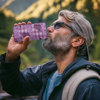 Purple Palaka Hawaii Cowboy 4 in 1 Can Cooler Tumbler Puakenikeni Lei Paniolo Papale Seamless Vibes LT14 - Polynesian Pride