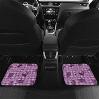 Purple Palaka Hawaii Cowboy Car Mats Puakenikeni Lei Paniolo Papale Seamless Vibes LT14 Set 2pcs - Back Purple - Polynesian Pride