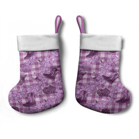 Purple Palaka Hawaii Cowboy Christmas Stocking Puakenikeni Lei Paniolo Papale Seamless Vibes LT14 - Polynesian Pride