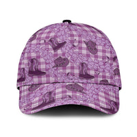 Purple Palaka Hawaii Cowboy Classic Cap Puakenikeni Lei Paniolo Papale Seamless Vibes LT14 Universal Fit Purple - Polynesian Pride