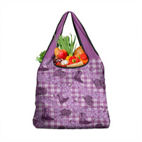Purple Palaka Hawaii Cowboy Grocery Bag Puakenikeni Lei Paniolo Papale Seamless Vibes LT14 1-pack One Size Purple - Polynesian Pride
