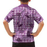 Purple Palaka Hawaii Cowboy Hawaiian Shirt Puakenikeni Lei Paniolo Papale Seamless Vibes LT14 - Polynesian Pride