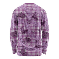 Purple Palaka Hawaii Cowboy Long Sleeve Shirt Puakenikeni Lei Paniolo Papale Seamless Vibes LT14 - Polynesian Pride