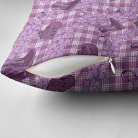 Purple Palaka Hawaii Cowboy Pillow Cover Puakenikeni Lei Paniolo Papale Seamless Vibes LT14 - Polynesian Pride