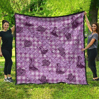 Purple Palaka Hawaii Cowboy Quilt Puakenikeni Lei Paniolo Papale Seamless Vibes LT14 - Polynesian Pride