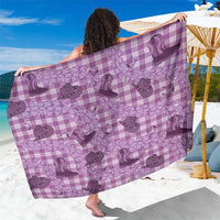 Purple Palaka Hawaii Cowboy Sarong Puakenikeni Lei Paniolo Papale Seamless Vibes LT14 One Size 44 x 66 inches Purple - Polynesian Pride