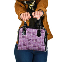 Purple Palaka Hawaii Cowboy Shoulder Handbag Puakenikeni Lei Paniolo Papale Seamless Vibes LT14 One Size Purple - Polynesian Pride