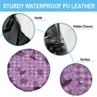 Purple Palaka Hawaii Cowboy Spare Tire Cover Puakenikeni Lei Paniolo Papale Seamless Vibes LT14 - Polynesian Pride
