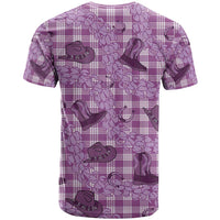 Purple Palaka Hawaii Cowboy T Shirt Puakenikeni Lei Paniolo Papale Seamless Vibes LT14 - Polynesian Pride