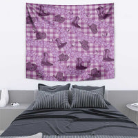 Purple Palaka Hawaii Cowboy Tapestry Puakenikeni Lei Paniolo Papale Seamless Vibes LT14 - Polynesian Pride