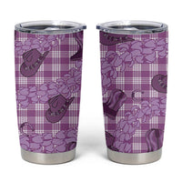 Purple Palaka Hawaii Cowboy Tumbler Cup Puakenikeni Lei Paniolo Papale Seamless Vibes LT14 Purple - Polynesian Pride