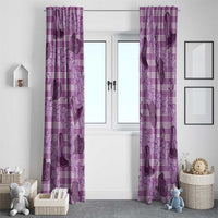 Purple Palaka Hawaii Cowboy Window Curtain Puakenikeni Lei Paniolo Papale Seamless Vibes LT14 - Polynesian Pride