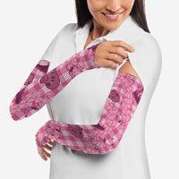 Pink Palaka Hawaii Cowboy Arm Sleeves Puakenikeni Lei Paniolo Papale Seamless Vibes LT14 - Polynesian Pride