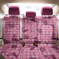 Pink Palaka Hawaii Cowboy Back Car Seat Cover Puakenikeni Lei Paniolo Papale Seamless Vibes LT14 - Polynesian Pride