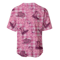 Pink Palaka Hawaii Cowboy Baseball Jersey Puakenikeni Lei Paniolo Papale Seamless Vibes LT14 - Polynesian Pride