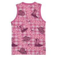 Pink Palaka Hawaii Cowboy Basketball Jersey Puakenikeni Lei Paniolo Papale Seamless Vibes LT14 - Polynesian Pride