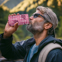 Pink Palaka Hawaii Cowboy 4 in 1 Can Cooler Tumbler Puakenikeni Lei Paniolo Papale Seamless Vibes LT14 - Polynesian Pride