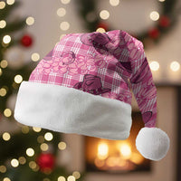 Pink Palaka Hawaii Cowboy Christmas Santa Hat Puakenikeni Lei Paniolo Papale Seamless Vibes LT14 Without Fur Pink - Polynesian Pride
