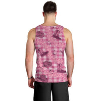 Pink Palaka Hawaii Cowboy Men Tank Top Puakenikeni Lei Paniolo Papale Seamless Vibes LT14 - Polynesian Pride