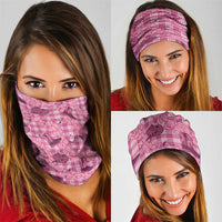 Pink Palaka Hawaii Cowboy Neck Gaiter Puakenikeni Lei Paniolo Papale Seamless Vibes LT14 - Polynesian Pride