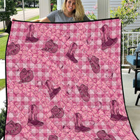 Pink Palaka Hawaii Cowboy Quilt Puakenikeni Lei Paniolo Papale Seamless Vibes LT14 Pink - Polynesian Pride