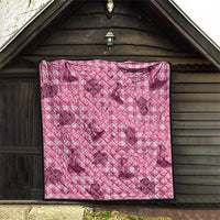 Pink Palaka Hawaii Cowboy Quilt Puakenikeni Lei Paniolo Papale Seamless Vibes LT14 - Polynesian Pride