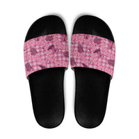 Pink Palaka Hawaii Cowboy Slide Sandals Puakenikeni Lei Paniolo Papale Seamless Vibes LT14 Pink - Polynesian Pride