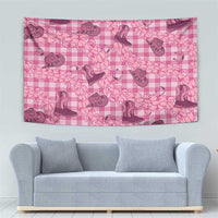 Pink Palaka Hawaii Cowboy Tapestry Puakenikeni Lei Paniolo Papale Seamless Vibes LT14 - Polynesian Pride