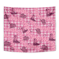 Pink Palaka Hawaii Cowboy Tapestry Puakenikeni Lei Paniolo Papale Seamless Vibes LT14 - Polynesian Pride