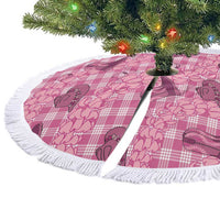 Pink Palaka Hawaii Cowboy Tree Skirt Puakenikeni Lei Paniolo Papale Seamless Vibes LT14 - Polynesian Pride