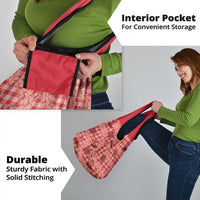 Red Palaka Hawaii Cowboy Grocery Bag Puakenikeni Lei Paniolo Papale Seamless Vibes LT14 - Polynesian Pride