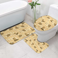 Yellow Palaka Hawaii Cowboy Bathroom Set Puakenikeni Lei Paniolo Papale Seamless Vibes LT14 - Polynesian Pride