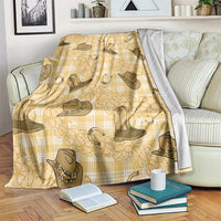 Yellow Palaka Hawaii Cowboy Blanket Puakenikeni Lei Paniolo Papale Seamless Vibes LT14 Yellow - Polynesian Pride