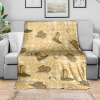 Yellow Palaka Hawaii Cowboy Blanket Puakenikeni Lei Paniolo Papale Seamless Vibes LT14 - Polynesian Pride