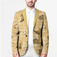 Yellow Palaka Hawaii Cowboy Blazer Puakenikeni Lei Paniolo Papale Seamless Vibes LT14 - Polynesian Pride