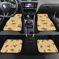 Yellow Palaka Hawaii Cowboy Car Mats Puakenikeni Lei Paniolo Papale Seamless Vibes LT14 Set 4pcs Yellow - Polynesian Pride