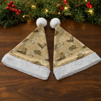 Yellow Palaka Hawaii Cowboy Christmas Santa Hat Puakenikeni Lei Paniolo Papale Seamless Vibes LT14 - Polynesian Pride