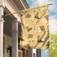Yellow Palaka Hawaii Cowboy Garden Flag Puakenikeni Lei Paniolo Papale Seamless Vibes LT14 House Flag Yellow - Polynesian Pride