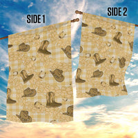Yellow Palaka Hawaii Cowboy Garden Flag Puakenikeni Lei Paniolo Papale Seamless Vibes LT14 - Polynesian Pride