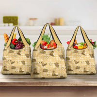 Yellow Palaka Hawaii Cowboy Grocery Bag Puakenikeni Lei Paniolo Papale Seamless Vibes LT14 3-pack One Size Yellow - Polynesian Pride