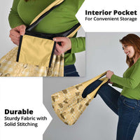 Yellow Palaka Hawaii Cowboy Grocery Bag Puakenikeni Lei Paniolo Papale Seamless Vibes LT14 - Polynesian Pride