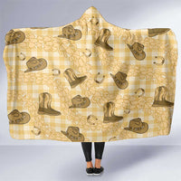 Yellow Palaka Hawaii Cowboy Hooded Blanket Puakenikeni Lei Paniolo Papale Seamless Vibes LT14 One Size Yellow - Polynesian Pride