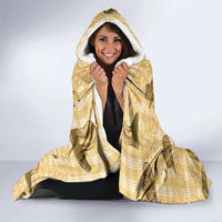 Yellow Palaka Hawaii Cowboy Hooded Blanket Puakenikeni Lei Paniolo Papale Seamless Vibes LT14 - Polynesian Pride
