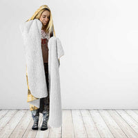 Yellow Palaka Hawaii Cowboy Hooded Blanket Puakenikeni Lei Paniolo Papale Seamless Vibes LT14 - Polynesian Pride