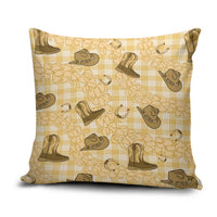 Yellow Palaka Hawaii Cowboy Pillow Cover Puakenikeni Lei Paniolo Papale Seamless Vibes LT14 Yellow - Polynesian Pride