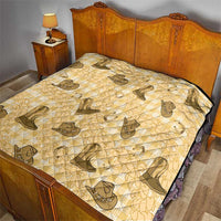 Yellow Palaka Hawaii Cowboy Quilt Puakenikeni Lei Paniolo Papale Seamless Vibes LT14 - Polynesian Pride