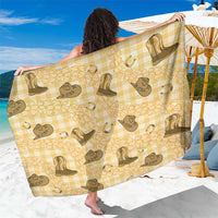 Yellow Palaka Hawaii Cowboy Sarong Puakenikeni Lei Paniolo Papale Seamless Vibes LT14 One Size 44 x 66 inches Yellow - Polynesian Pride