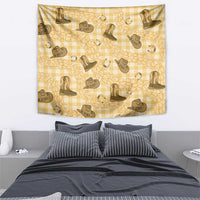 Yellow Palaka Hawaii Cowboy Tapestry Puakenikeni Lei Paniolo Papale Seamless Vibes LT14 - Polynesian Pride